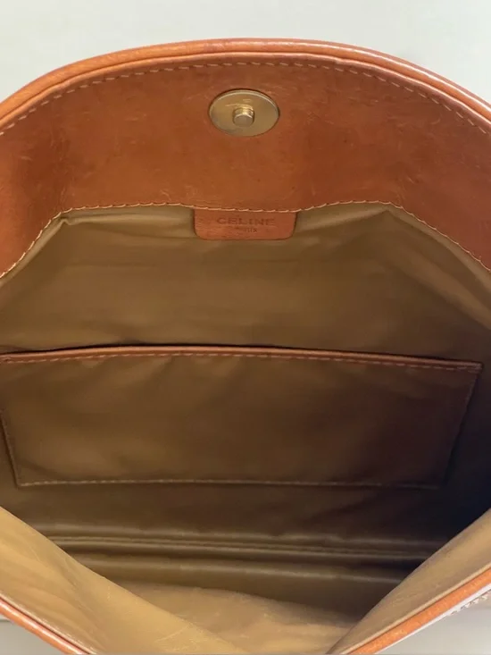 Vintage Celine Macadam Canvas Clutch | Classic Monogram Envelope Bag with COA - Picture 5 of 13